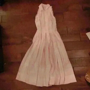 1940s sheer light pink day dress